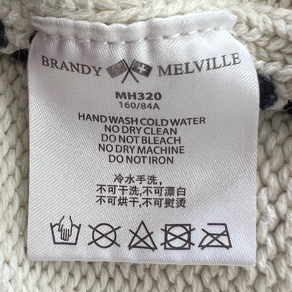 Brandy Melville Brianna Knit Navy/White Striped Oversized Sweater O/S - Picture 3 of 4